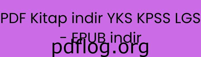 PDF Kitap indir YKS KPSS LGS - EPUB indir